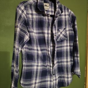 Northeast Outfitter Blue and White Checkered Flannel Shirt